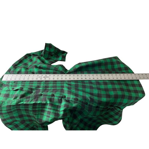 She's Cool Women's 3X Green Plaid Belted Shirt Dress Casual Day Dress Tie Waist - Picture 9 of 16